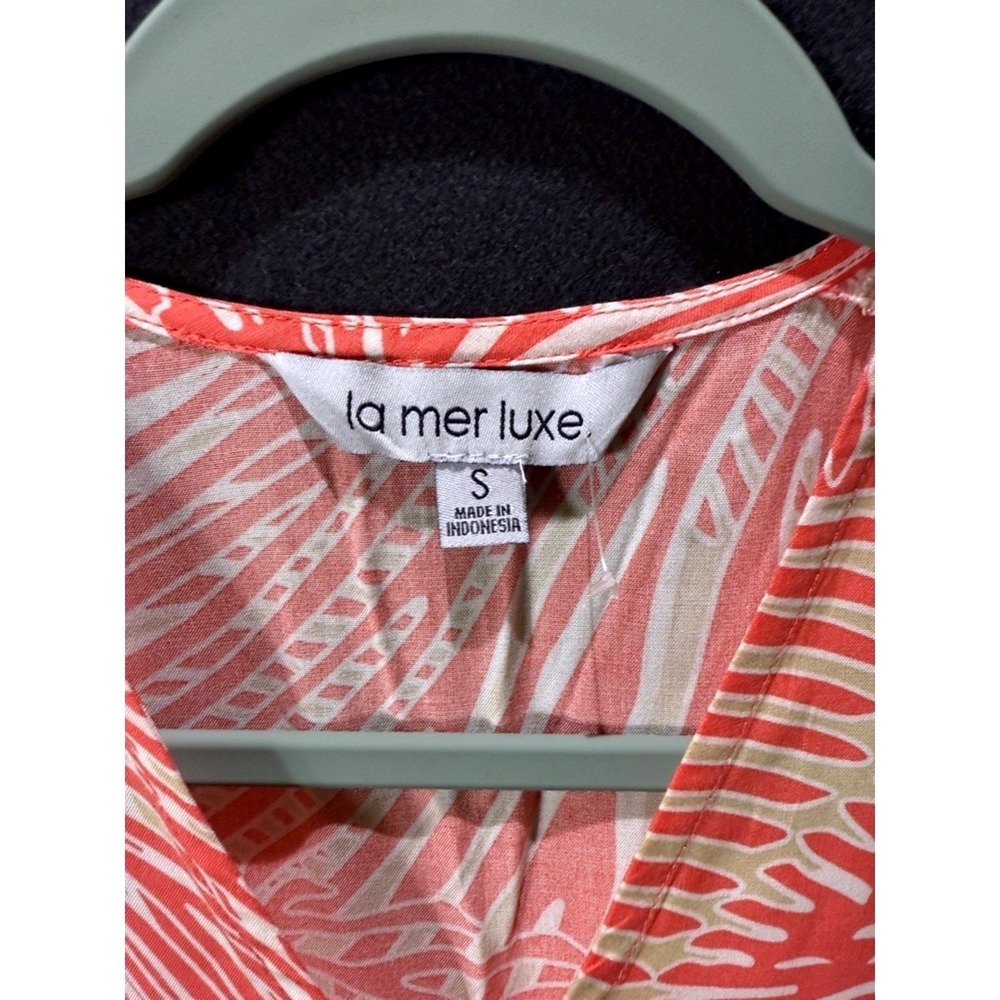 La Mer Luxe (Coral) Kaftan Cover Up Women Size S - Picture 3 of 6